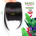 Synthetic Straight Front Neat Fringe Clip In Bangs